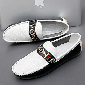 Mocassini da uomo <span class=keywords><strong>scarpe</strong></span> da guida Gommino Penny mocassini bassi Slip su <span class=keywords><strong>pelle</strong></span> in microfibra fatta a mano decorazione in metallo colore - Product Image 4