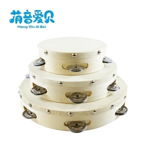 Mini nhạc cụ bằng gỗ tambourine cho bé