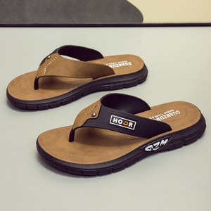 Chaussons pour hommes High Looks pour l'été, à porter à la plage, nouveaux, antidérapants, à clipser, résistants à l'usure, anti-odeurs, semelle épaisse, tongs - Product Image 4