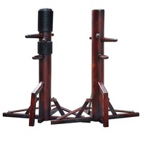 Mannequin en bois Wing Chun autoportant avec design standard, 4 options de couleur pour l'entraînement aux arts martiaux
