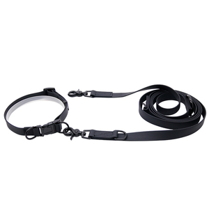Collier durable imperméable de chien de compagnie de PVC avec l'ensemble de laisse, colliers réglables de PVC pour de petits moyens grands chiens - Product Image 4
