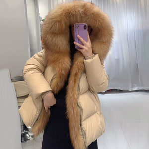 <span class=keywords><strong>Veste</strong></span> d'hiver de luxe pour <span class=keywords><strong>femme</strong></span> avec capuche en vraie fourrure de renard, <span class=keywords><strong>grande</strong></span> <span class=keywords><strong>taille</strong></span>, doudoune en duvet de canard blanc, parka de créateur, vêtements épais et fourrés - Product Image 4