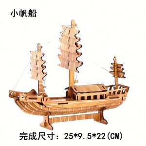 Rompecabezas 3D de Madera DIY al por Mayor, Modelos Hechos a Mano, Juego de Construcción de Cabañas, Juguetes de Madera Unisex para Niños de 5 a 7 Años, Aprendizaje Inteligente - Product Image 4