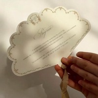 Invitación de Papel Blanco Personalizada, Marco Metálico, Impresión Floral en Dorado, Cinta de Seda, para Recuerdos de Boda de Lujo
