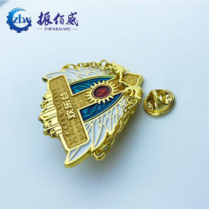 Épinglette personnalisée en émail Nom Insigne magnétique Fabrication de pierre Île Logo en métal Épingle - Product Image 2