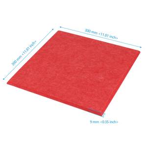 <span class=keywords><strong>BONNO</strong></span> panneau d'absorption acoustique, panneau d'isolation acoustique rouge, rembourrage insonorisant haute densité avec bord biseauté - Product Image 4