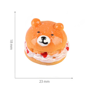 Venta caliente Lovely <span class=keywords><strong>3D</strong></span> Fake Miniature Hamburger Design Flat Back Resin Charms para llavero - Product Image 6