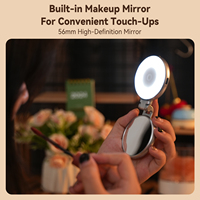Mini lampe de remplissage TELESIN rechargeable, 3 modes réglables, 180° °    Anneau lumineux magnétique pour selfie de téléphone portable avec miroir intégré
