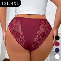 Culottes Grande Taille Femme en Coton Respirant à Séchage Rapide avec Entrejambe Confortable et Dentelle – Grandes Tailles Disponibles