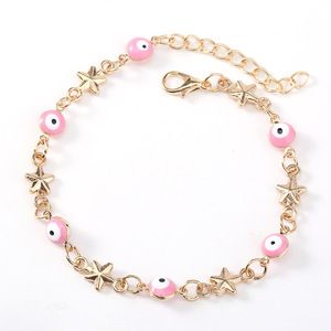 Pulsera de oro de la <span class=keywords><strong>amistad</strong></span> con ojos malvados para hombre y mujer, cuentas turcas, gran oferta - Product Image 2