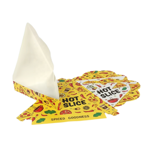 Cajas <span class=keywords><strong>Para</strong></span> Pizza personalizadas, caja de pizza de papel con logotipo, contenedor de comida triangular, caja de rebanadas de pizza con impresión personalizada - Product Image 2