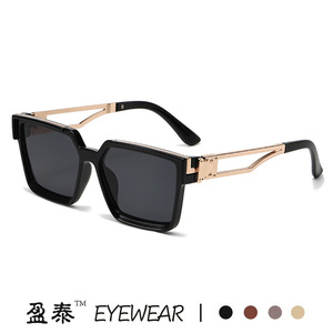 <b>Sunglasses</b> <b>Square</b> Frame Gold Metal Plastic Unisex UV400 Protection Class 2 Sunshades For Men Women - Product Image 5
