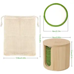 Super settembre Amazon Hot Seller dischetti struccanti in cotone riutilizzabili Set detergente per il viso