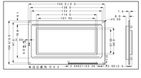 Modul LCD Grafis Kustom 240x128 STN Biru Negatif COB T6963C Paralel 5V Lampu Latar Putih SMG240128A6 untuk Industri