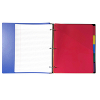 Carpetas de archivos A4 multicolor al por mayor Carpeta de 3 anillas de doble bolsillo con cubierta de PP Carpeta de almacenamiento de oficina de negocios de hojas sueltas