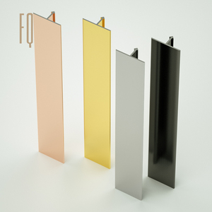 Profils en T en métal brossé, bandes décoratives en acier inoxydable pour la décoration murale d'appartements, design moderne, durable, installation facile - Product Image 6