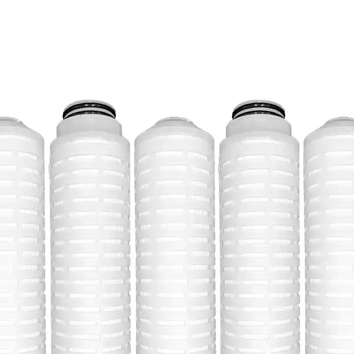 Endüstriyel 0.04 0.1 0.22 0.45 0.65 1 mikron naylon su filtresi kartuşu 5-40 inç PTFE PES pileli membran filtre kartuş