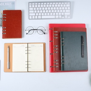 Cubierta planificadora de negocios ejecutiva A5, carpeta de anillas con logotipo personalizado, cuaderno, tapa dura de cuero, A6, A7, 6 - Product Image 4
