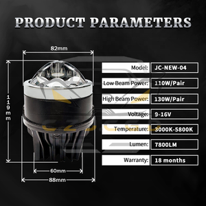 Đèn sương mù chiếu sáng Projector 3 inch ba màu tùy chỉnh trực tiếp từ nhà máy, đèn pha LED cho xe Swift - Product Image 4