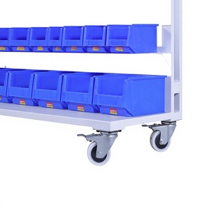 Boîte de rangement industrielle robuste en acier inoxydable multi-compartiments à un seul côté pour boulons, écrous, vis, fixations et pièces de machine - Product Image 2
