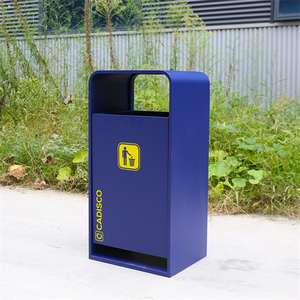 Outdoor Galvanized Steel Garbage Receptacle Trash Can Outside Park Street <strong>Galvanised</strong> Metal Waste Bin Commercial Recycle <strong>Dustbin</strong> - Product Image 6