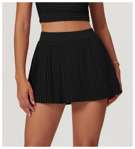 Vente en Gros Vêtements <span class=keywords><strong>de</strong></span> Sport pour Femmes <span class=keywords><strong>Rouge</strong></span> Bleu Marine Marron Jupe <span class=keywords><strong>de</strong></span> Golf Robe Shorts Plissé <span class=keywords><strong>Tennis</strong></span> Gelt Boucles Poches Athlétique Devant - Product Image 2