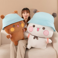 Peluche Panda Bubu Dudu de 40 cm, adorable et douce, idéale comme coussin de repos, décoration de chambre, cadeau de mariage ou d'anniversaire, motif animal de dessin animé.