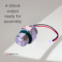 Sensor tekanan membran baja tahan karat, berulir datar 316L, Sensor tekanan membran 4-20mA/IC/RS485 C1/4 Port 0.2% FS IP55 24V DC