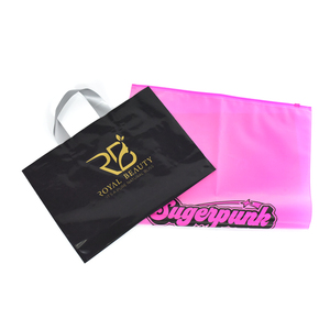 Bolsas de compras con asa reutilizable irrompibles personalizadas Bolsas de compras biodegradables Bolsas de compras de plástico - Product Image 5