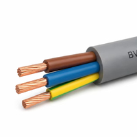 Câble électrique VGV BVV pour maison, fil électrique 3x1.5, 2, 4, 6, 10, 25, 400 mm, âme en cuivre, PVC pur, 300/500