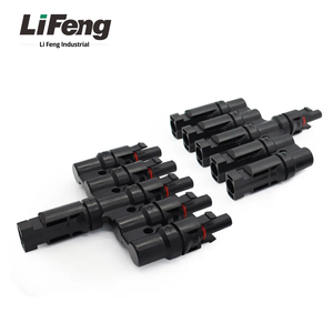 Connecteurs de panneaux solaires en T à installation facile, séparateur en Y 4 vers 1, matériau PPO ignifuge, connecteurs PV <span class=keywords><strong>M</strong></span>/FFF F/<span class=keywords><strong>MMMM</strong></span>, 1 paire - Product Image 6