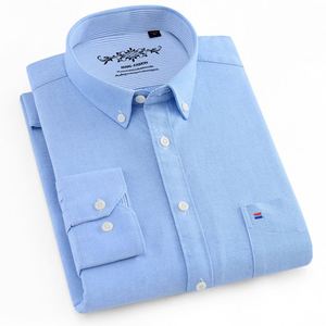 <span class=keywords><strong>Chemise</strong></span> décontractée pour homme, nouvelle collection printemps-automne, en coton Oxford tissé, avec col et manchettes longues, vente en gros - Product Image 5