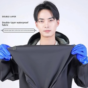 Traje Impermeable <span class=keywords><strong>de</strong></span> PVC Reforzado con Capucha y Guantes y Botas Integrados para Acuicultura y Pesca en Estanques - Product Image 2