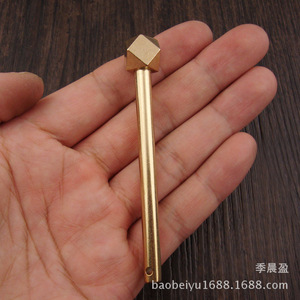 Perno de Puerta de Latón Chengyu, 8.6cm, Cabeza Cuadrada Poligonal, Fácil Instalación, Estilo Chino - Product Image 4