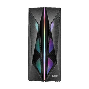 Evesky Phantom <span class=keywords><strong>Opera</strong></span> I MID Tower แชสซีเหล็กคอมพิวเตอร์เดสก์ท็อป DIY เกม RGB แบบโปร่งใสเต็มด้านระบายความร้อนด้วยน้ำแผ่นใหญ่ ATX - Product Image 3
