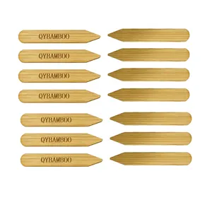 Manufacturers produce bamboo collar stays stainless steel matte fog surface collar support Custom size collar inserts