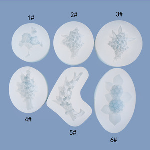 Stampo in <span class=keywords><strong>Silicone</strong></span> per Fiori di Mughetto, Lavanda, Ortensia e Osmanto per Aromaterapia e Gesso per Bocchette dell'Aria Auto - Product Image 2