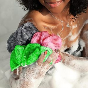 Lot de 3 éponges de bain africaines en loofah, longues éponges exfoliantes pour la douche, pour une peau lisse, design simple, coffret cadeau - Product Image 5