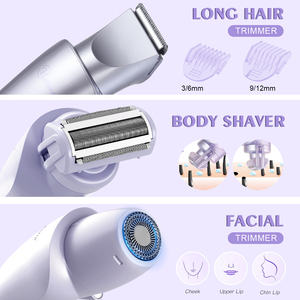 เครื่องโกนขน Hatteker Professional 3 in 1 แบบชาร์จไฟผ่าน USB เครื่องกำจัดขนไฟฟ้าแบบพกพา ไม่เจ็บปวด สำหรับผู้หญิง - Product Image 6