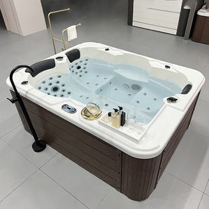 2025 Usine Nouvelle Acrylique Intérieur De Luxe Jacuzzier Whirlpool Autoportant Surf Massage Spa Baignoire <span class=keywords><strong>Avec</strong></span> <span class=keywords><strong>Led</strong></span> Couleur Lumière - Product Image 2