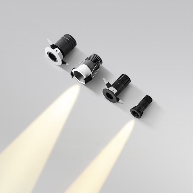 LED Recessed Small Hole Mini 1W2W3W4W5W Deep Anti-Glare All Aluminum Indoor Lighting High Brightness High Quality Spotlight