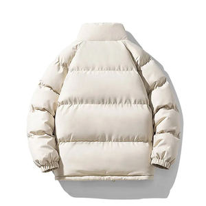 Chaqueta de Invierno Transpirable con Logotipo Personalizado para Hombre, Chaqueta Informal de Lona de Moda Cálida, Talla Grande, Cuello Alto, Cierre de Cremallera, Poliéster para Exteriores - Product Image 2