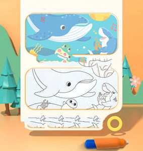 Montessori Spielzeug Wasser Pen Magic Book Malbuch mit Zeichnung Kinder Educational Magic Color Book - Product Image 5