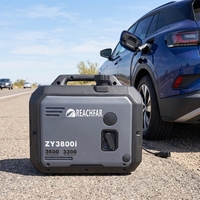 Tragbarer Benzin-Generator, Geräuscharm, 48V DC, 79,7cc, Wasserdicht, für Wohnmobile und Autobatterien