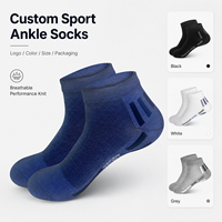 Calcetines Deportivos de Baloncesto Transpirables de Algodón Personalizados, Fabricante OEM, Venta al Por Mayor, Calcetines de Tobillo para Hombre para Uso Diario
