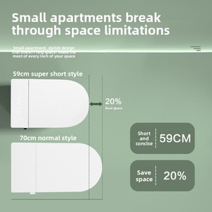 WC intelligent moderne en céramique à poser au sol, avec bidet électrique automatique pour salle de bain d'hôtel - Product Image 4