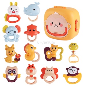 HW 0-3 ans nouveau-né bébé dents formation mâcher apaisant anneau de dentition jouets multi-thème sûr de qualité alimentaire bouilli <span class=keywords><strong>hochet</strong></span> de dentition - Product Image 1