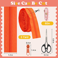 60 Yards 20 Pcs Couture Zip Bulk Assorted #3 Nylon Coil Zippers pour la couture avec 100 Zip Sliders pour DIY Tailor Sewing (20 Color)