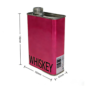 Lattina per Vino in Acciaio Inox da 500ml Personalizzabile, Personalizzazione dell'Imballaggio per Vino di Pinoli, Vodka e Tequila - Product Image 2