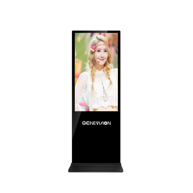 Super Slim 55-Inch LCD Advertising Ultra HD Floor Standing Digital Signage 43/55/65 Inch Vertical Display Smart Commercial